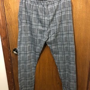 Checkered Skinny Plaid Pants - L